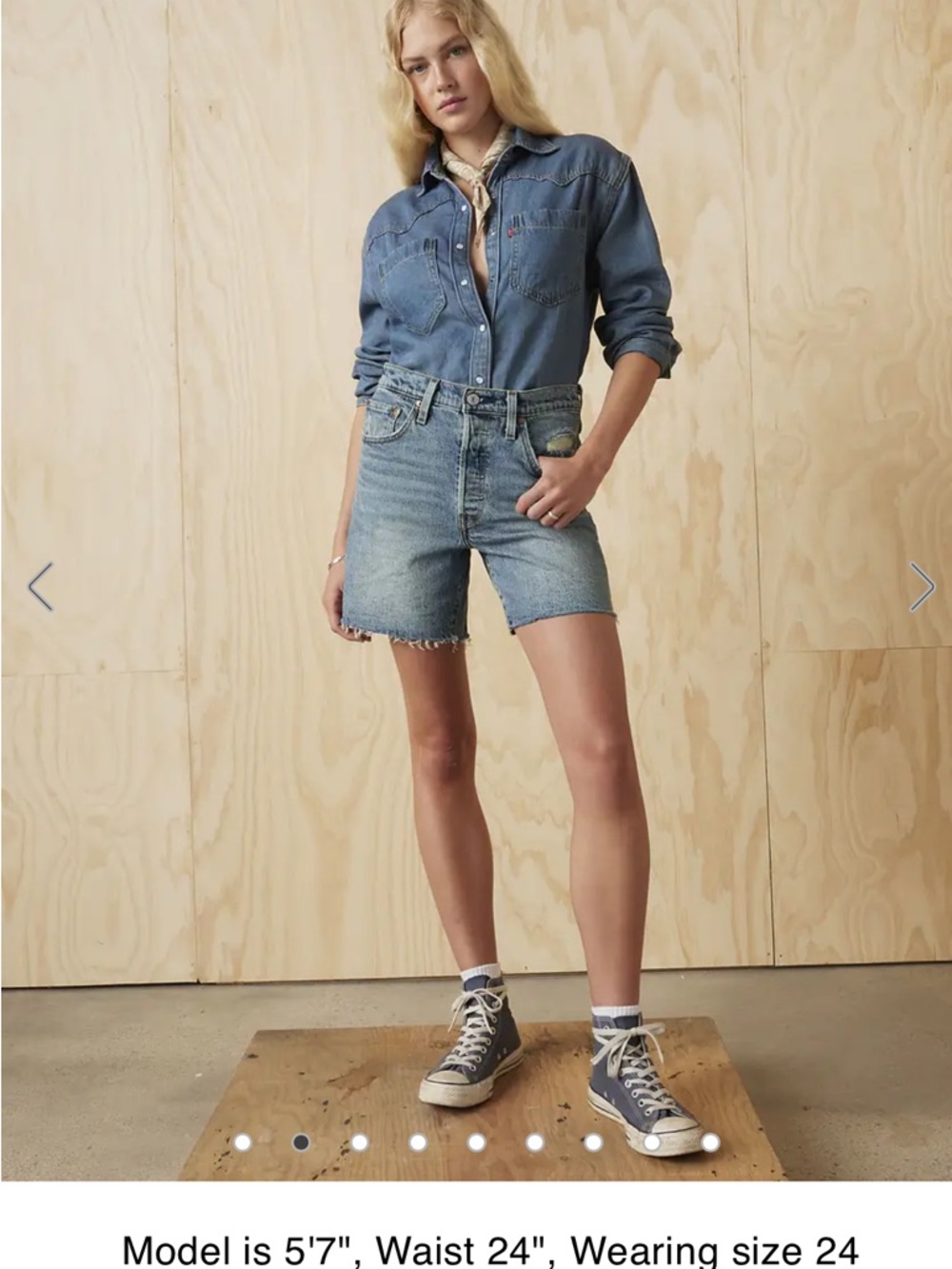 Levi's 501 Shorts - Light Blue Denim